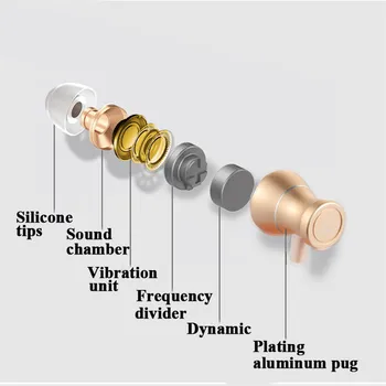 Magnet Kovinski Žične Slušalke 3.5 mm Roko Stereo Bas Unviersal Slušalke z Mikrofonom za iPhone 6 6s plus Samsung Xiaomi MP3, PC nova