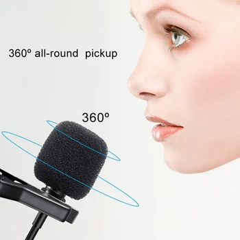 MAMEN Mikrofon 8m Clip-on Lavalier Polnilna Audio 3,5 mm Ovratnik Kondenzatorja River Mikrofon za Snemanje Canon/iPhone DSLR Fotoaparati