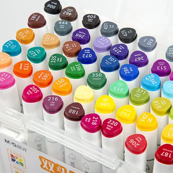 M&G 12/24/36/48/80/108 Barv Dual-nasvet Umetnosti Označevalcev umetnosti za risanje krtačo flomaster nastavite barvno skico Barvne svinčnike