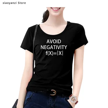 Matematika Tshirt ženske bi se Izognili Negativnosti Camiseta Homme Absolutna Vrednost Funkcije Geek majica Bombaž Azijskih Velikost