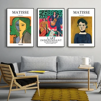 Matisse abstraktna umetnost plakata, Nordijska oljno sliko, stene abstraktna umetnost dekoracijo, dnevna soba dekoracijo doma, soba dekoracijo