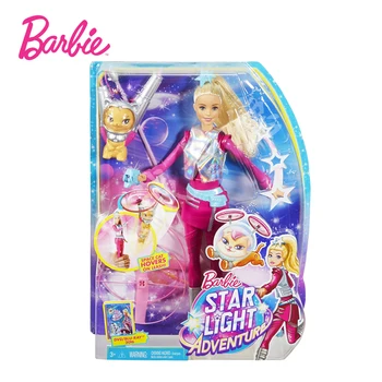 Mattel Resnično Barbie Doll Star svetlobo Avanturo Barbie, ki Plujejo pod Pet Nastavite Dekle Moda Igrača Darilo