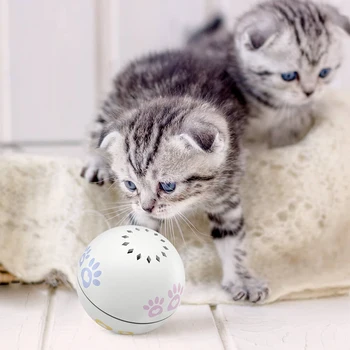 Mačka smart spremljevalec žogo Vgrajen catnip Visual vonj dvojno zabavo artefakt Gesto shake stikalo jjeza igrača polnjenje prek kabla USB