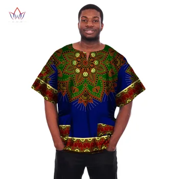 Mens Afriška Oblačila Afriške Tiskanja Vosek Dashiki Moški Majica s kratkimi rokavi Plus Velikost Afriška Oblačila blagovne Znamke Moških Oblačil Majico Crop Tops WYN04