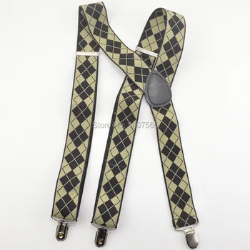 Mens Suspender 3,5 cm Naramnice za ženske črna s3 Clip-on Y-Nazaj Oklepaji Elastična 100 cm 110 cm