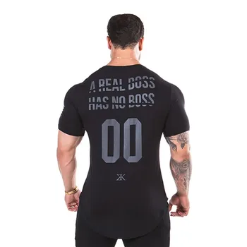 Mens t shirt 2019 nove priložnostne poletje bombaž logotip bela moda velikost velike telovadnice oblačila bodybuilding tiskanja blusa masculina fitnes