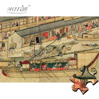 Michelangelo Lesene Sestavljanke 1200 Kos Suzhou je Golden Age Wannian Most Izobraževalne Igrače Zbirateljskih Slikarstvo Doma Dekor