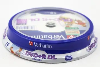 MLLSE 10 Kosov Verbatim balnk printable DVD+R DL 8X Dual Layer 10 Diske DVD +R dl 8.5 GB z izvirno cake box