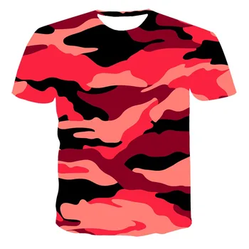 Moda za prosti čas priljubljenih novih prikrivanje design 3D tisk T-shirt za Moške vsestranski T-shirt osebnost krog vratu 2021xxs-6xl