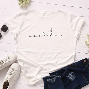 Modna ženska majica ulične hipster 2019 poletje novo modno blagovno znamko oblačil Bela