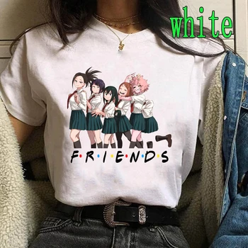 Moj Junak Univerzami Anime Tshirt Kratek Rokav Priložnostne Tiskanje Majica Japonski Anime Prijatelji Vrhovi