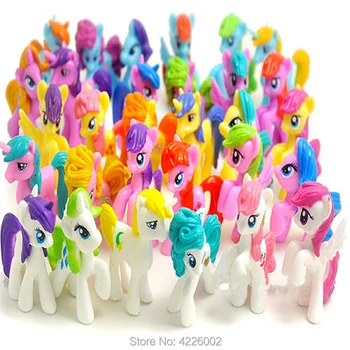 Moj Mali Konj Samorog Pegasus Srčkan Lep Mini PVC figuric Alicorn Zbirateljske Figurice Lutka Model Otroci Otroške Igrače set