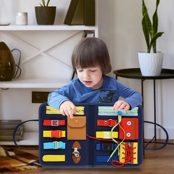 Montessori Oblačila Torbe Pripomočkov za Poučevanje Otrok Krpo Knjige Izobraževalne Zgodnje Izobraževanje Vrtec Igrače
