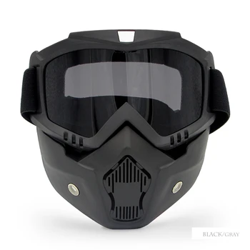 Motoristična Očala za Motokros Motocikla, Snemljiv Očala z UV Zaščito Smučarskih Kolo Halley Open Face Čelada Maska MX ATV Moto