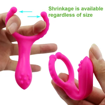 Močno Penis Prstan Vibrator za Večkratno uporabo Sex Delay Petelin Obroč z vibriranjem Rokav Razširitev Kondom Erotične Igrače Analni čep, Vibrator za moške