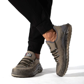 Moški Jekla Toe varovalni Čevlji na Prostem Lahki Non-Slip Anti-razbija Delo Neuničljiv Zaščitna Obutev