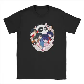 Moški Ranma 12 T Srajce Anime Manga Akane P Chan Ryoga Borilne Prašičev Srčkan Panda Čistega Bombaža Camiseta Tees Nov Prihod T-Majice