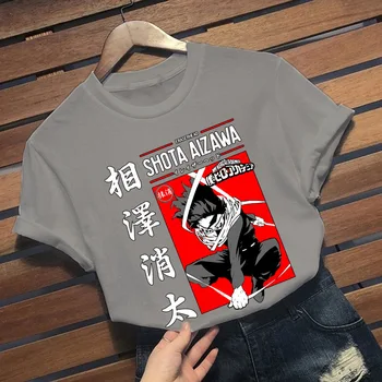Moški Ženske T-shirt Vrhovi Moj Junak Univerzami Tshirt Aizawa Shota T-shirt Anime Manga Tee Shirt Oblačila