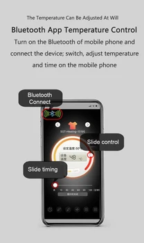 Moški Ženske Zimske Bluetooth App Nadzor Ogrevanja Telovnik USB Električna Ogrevana Telovnik iz Ogljikovih Vlaken Toplotne Dvojni Način Suknjič Pohodniške Majice