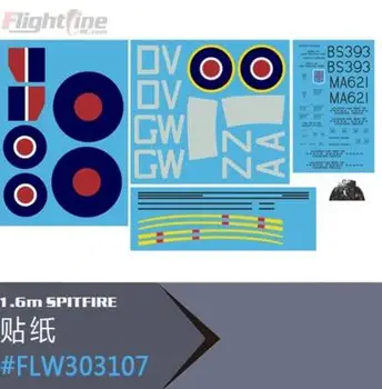 Nalepke Set za Freewing Letalske Linije 1.6 m Spitfire rc letalo model