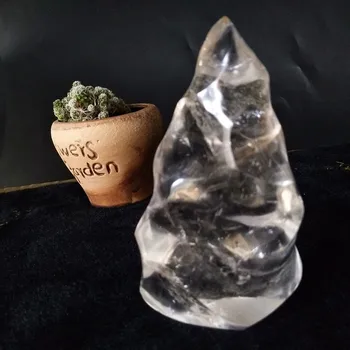 Naravni pregleden quartz kristal ognja Močno magnetno polje energije čaker Visoke kakovosti kamni zdravilnimi kristali