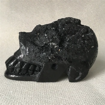 Naravni Črni turmalin od prvega vratnega vretenca quartz kristal za prodajo Kamni in kristali dom dekoracija dekorativni kristalne lobanje