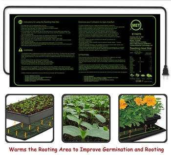 NAS 10x20 V Sadika Toplote za Ogrevanje Mat Seedbed, Da Germinate Pad Rastlinska Semena, Cvetje, Rastline, Nepremočljiva Setev Vrt 100/240 V