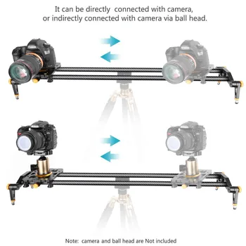 Neewer Ogljikovih Vlaken Camera Track Drsnik Video Stabilizator Železnico s 6 Ležaji za Canon/Nikon/Pentax DSLR DV