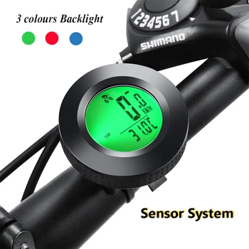 Nepremočljiva Kolesarski Računalnik Brezžično In Žično MTB Kolo Kolesarski Števec Štoparica za Merjenje Watch 3 Barve LED Osvetlitvijo
