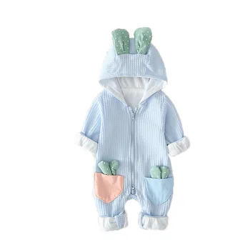 Newborn Baby Oblačila Zajček Otroške igralne obleke Bombaž Hooded iztrgana Onesies Moda za Malčke Kostum Fantje, Dekleta Obleke 0-2Y