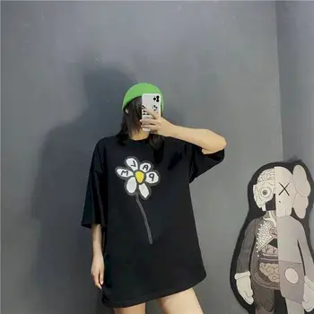 NiceMix cvetlični graphic tee ženske tshirt srčkan tshirt hip hop t srajce poletje vrhovi plus velikost majice anime o-vratu nekaj oblačil