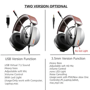 NITOP Xiberia S22 Stereo Gaming Slušalke 3.5 MM Surround Bas Slušalke Slušalke z Mikrofon za Računalnik PC PS4 Xbox En Igralec