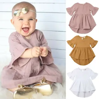 Nov Baby Toddler Girls Moda Obleko Oblačila