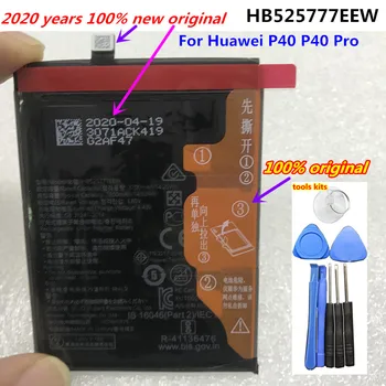 Nov Original Visoke Kakovosti 3800mAh HB525777EEW Baterija Za Huawei P40 P40 Pro Mobilnega Telefona, Baterije, Z Orodji Brezplačnimi