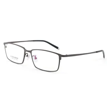 Nov Prihod Očala Čistega Titana Okvir Očal Moških Poslovni Slog Polno Platišča Očala Pravokotne Očala s Spomladanski Tečaji