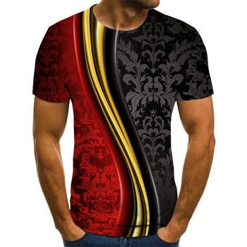 Nova 3D tiskanih moška T-shirt, krog vratu vrtoglavica T-shirt tiskanje, zabavno dizzy T-shirt za moške in ženske