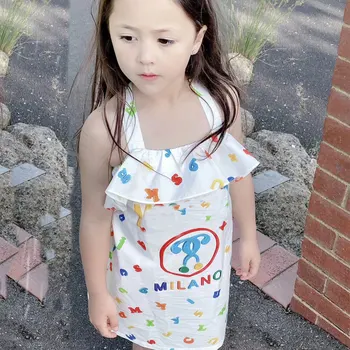 Nova Moda Baby Dekleta Oblačenja Poletje Obleko Barve vprašaj Obleko Sundress Otrok Dekle Oblačila 2-8 Let