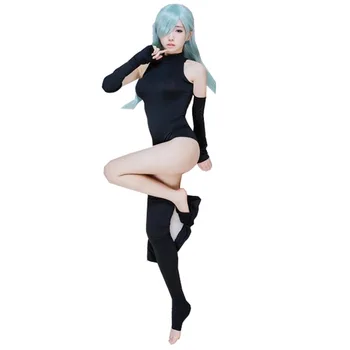 Novi Anime Sedem Smrtnih Grehov Elizabeth Cosplay Kostum Nanatsu ne Taizai Cela črnega Jumpsuits & igralne obleke darilo nogavice