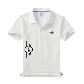Novi Mini logotip moška Polo Majica Visoke Kakovosti Moških Bombaža, Kratek Rokav, majica blagovne Znamke dresov