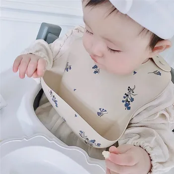 Novi silikonski hlače z oprsnikom baby jedo anti-umazano artefakt nepremočljiva hlače z oprsnikom jedo riž žep