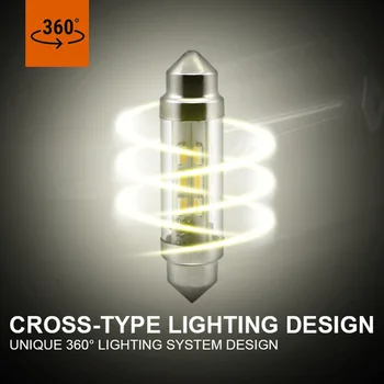 Novo 360 stopnjo svetlobe, c5w led žarnica 6V 12V 24V Festoon led Čoln žarnice Notranjost Svetilke 31 36 mm 39 42mm LED Bralne luči žarnice