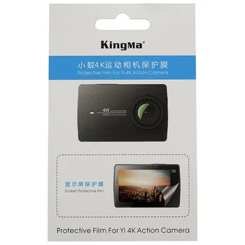 Novo KingMa Za Xiaomi Yi 4k Screen Protector Film+ Xiaomi Yi 4K II Silikonsko Ohišje+Pokrovček Objektiva Za Xiaomi yi 4K delovanje Fotoaparata 2