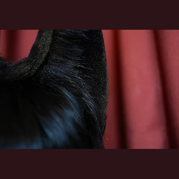 Novo Ročno Delo Izvirno Zver Anubis Volk Mačka Pes Ušesa Hairband Hairhoop Pokrivala Za Cosplay Kopalke Dodatki