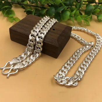 Novo S999 srebro mam ogrlica eno stanovanje trdna srebrno verigo Dover mam osebnost nesramna srečno srebrna ogrlica za človeka