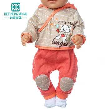 Oblačila za punčko Jagnje volne hooded bo ustrezala fit 17inch 43 cm otroška igrača novo rojen lutka dodatki darilo