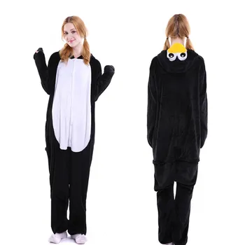 Odrasli Kigurumi Pingvin Pižamo Določa Sleepwear Pyjama Živali Obleko Cosplay Ženske Zimsko Oblačilo Srčkan Živali Pozimi Kostum