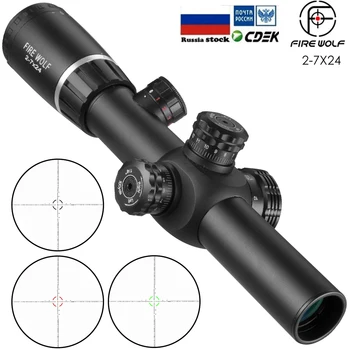 Ogenj Volk 2-7X24 Taktično Področje Reticle Optični Puška Področje Riflescopes Lov 11 mm 20 mm Vijake Lov Svetlobe