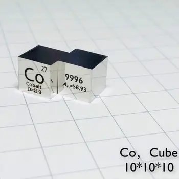 OGLEDALO POLIRANI Visoke Čistosti 99.96% Kobalt Co Kovinski Element Periodnega Kocka 10 mm