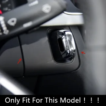 Ogljikovih Vlaken Avto armaturne plošče ključavnična luknja Dekorativni Okvir Pokrova Trim Za Audi A4 B8 2010-2016 RHD LHD Notranja Oprema