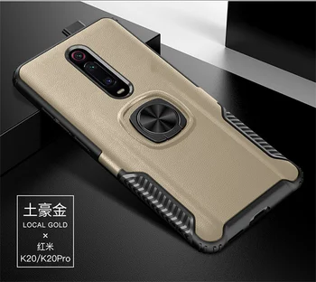 Ohišje Za Xiaomi MI 9 T K20 Pro Kritje xiaomi Redmi K20 Pro mi 9T Šok Dokaz usnje prst prstan Stojalo Magnet mehko primeru kimTHmall